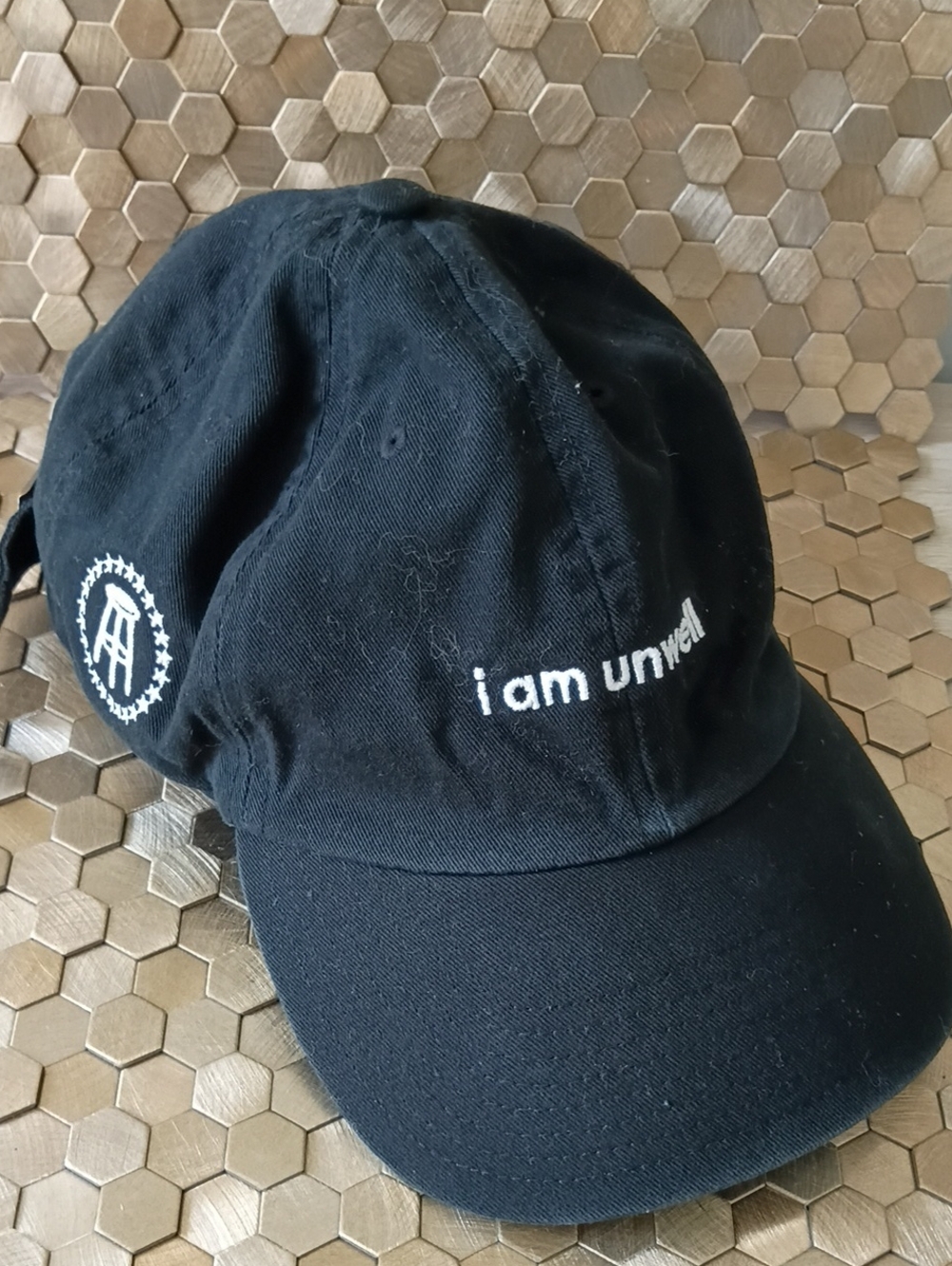 47 Black 'i am unwell' Embroidered Dad Hat